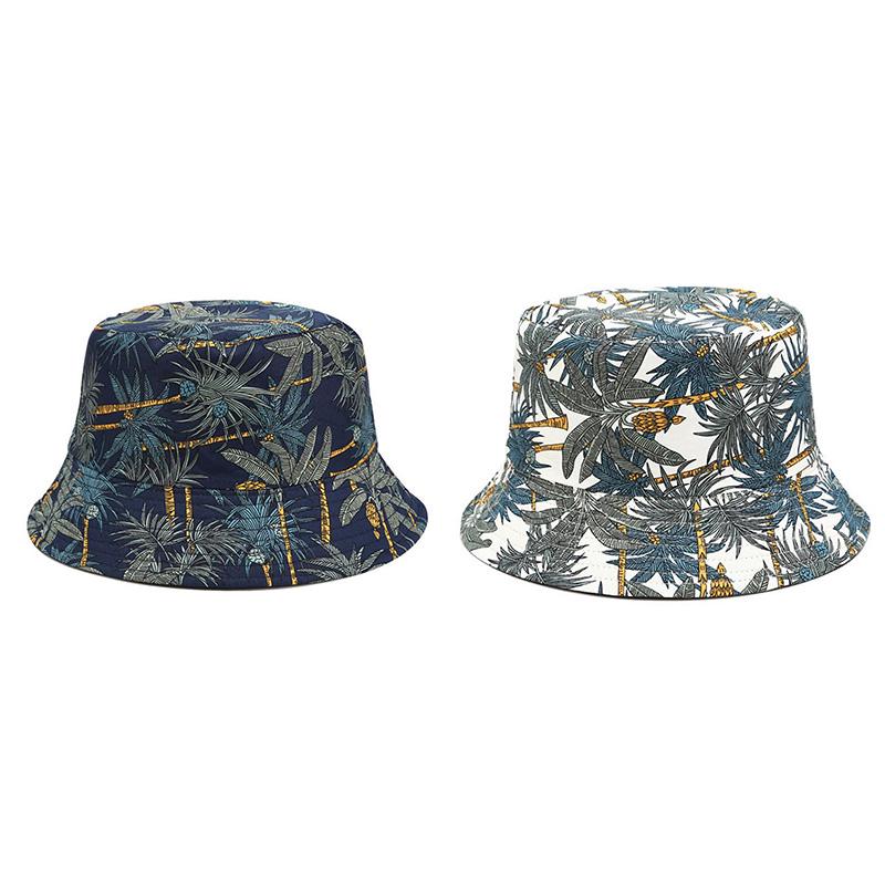 Double Sided Cartoon Graffiti Bucket Hat Travel Sun Cap Men Women