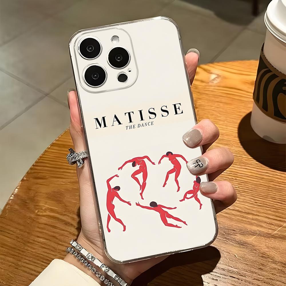 Matisse Art Painting Phone Case For Iphone 15 Pro Max 14 Plus 11 12 Mini 13 Pro 7 8 X XR XS SE Transparent Back Cover