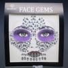 3D Resin Face Rhinestone Sticker Colorful Jewelry Face Sticker Halloween Fake Tattoo  Costume Party