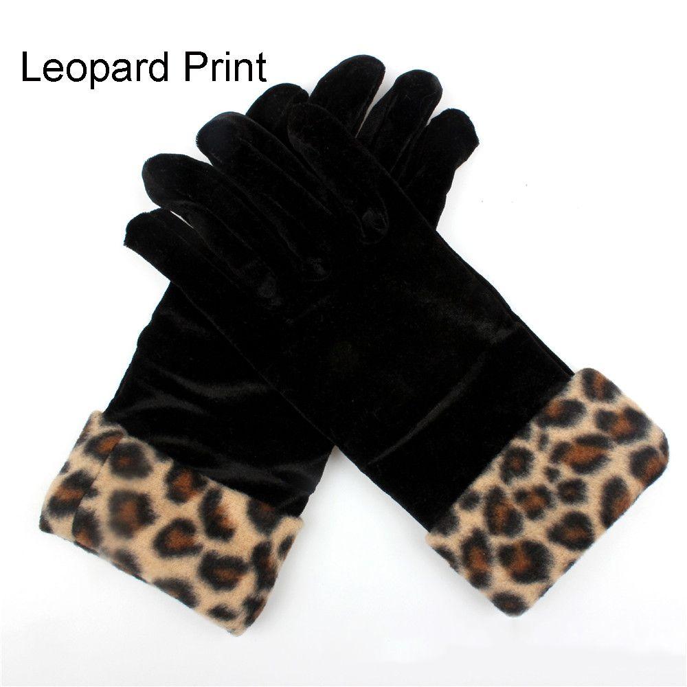 7 Colors Pleuche Autumn Winter Warm Gloves Mittens Full Finger Velvet Full Finger Gloves