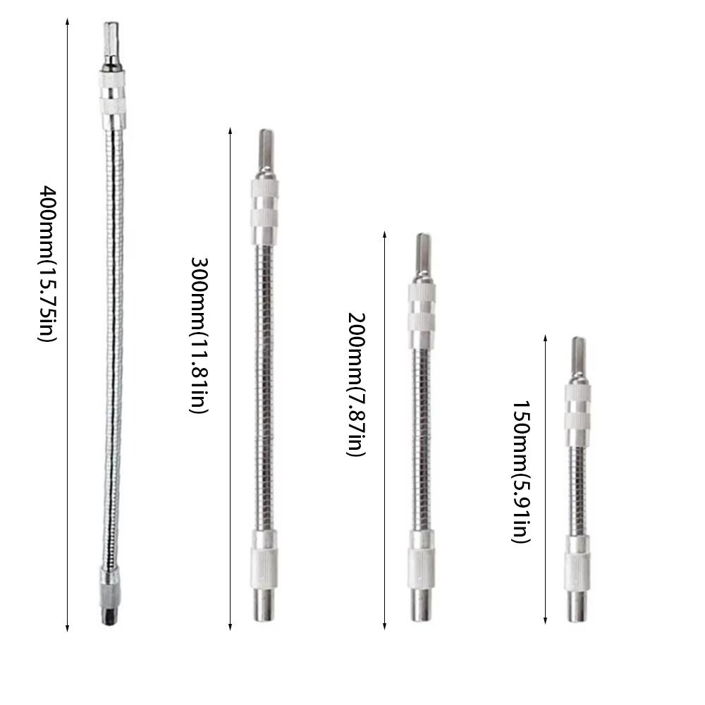 150-400mm Hex Flexible Shaft 1/4 Inch Ratchet Screwdriver Extendable Soft Shaft DIY Projects