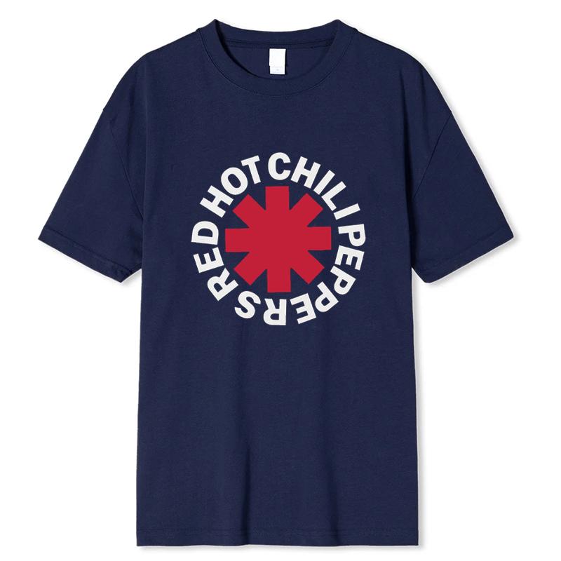 Винтажная футболка Red Hot Chili Peppers с эффектом потертости, женская/мужская, уличная одежда, с коротким рукавом, повседневная, модная, с круглым вырезом, хлопковая, топы