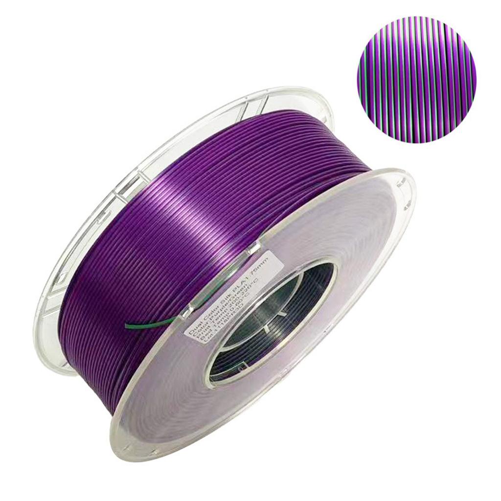 3D Printing Filament, Color Shiny PLA+ Filament 1.75mm, Silk Textures, 360° Unveils Varied Colors, Dimensional Accuracy +/- 0.02mm, 1KG Spool(2.2lbs)