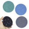 6Pcs Silicone Coasters Cup Mats Dining Decors Unique Round Shape Drink Mats Silicone Texture Suitable for Household Use