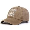 Unisex OF COURSE IM RIGHT IM DAVE Print Wash Baseball Caps Spring and Autumn Outdoor Adjustable Casual Hats Sunscreen Hat