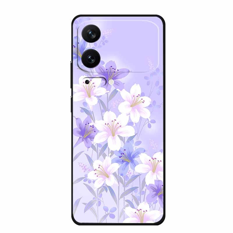 Чехол для телефона Xiaomi 17 Pro 2025, модные цветы, черный силикон TPU, мягкий чехол-бампер для Xiaomi Mi 17 Pro Max, задняя крышка, корпус
