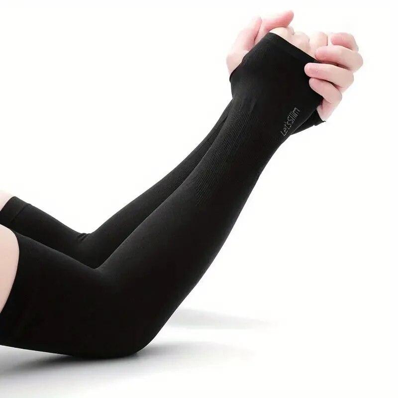 1 пара женских спортивных рукавов Ice Silk, солнцезащитных перчаток для защиты рук, охлаждающих перчаток для бега, рыбалки, велосипеда