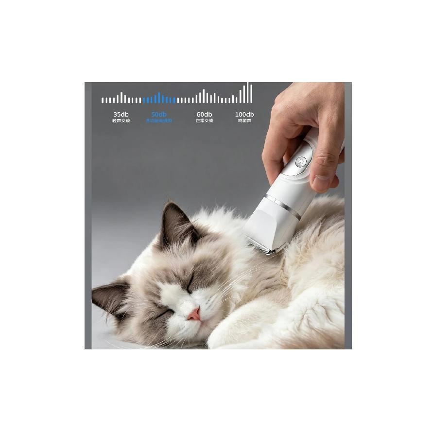 Pet Grooming Kit Whisper-Quiet Pet Clippers with Nail Grinder Dog Hair Clipper with Attachments Low Noise Compact for Dogs