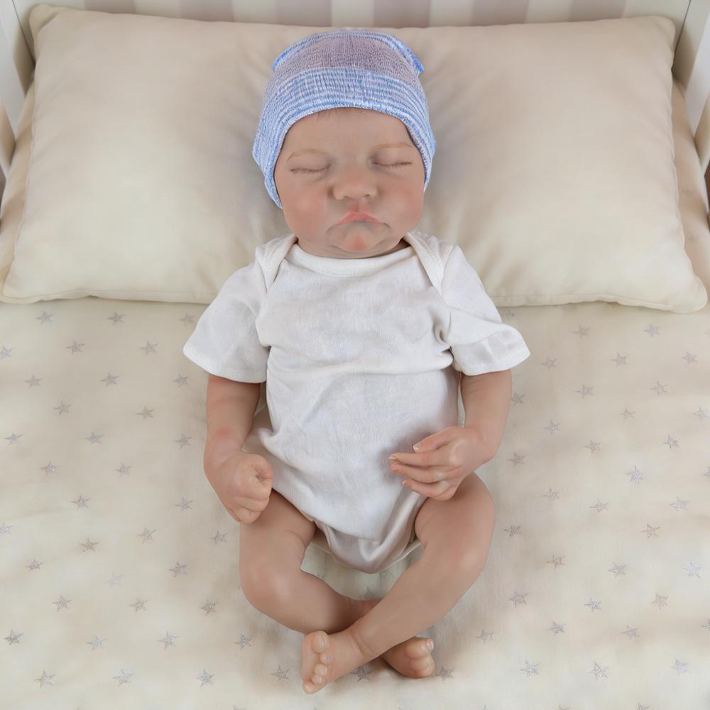 18-inch Realistic Full Silicone Reborn Doll 'Levi' with 3D Skin - Exquisite Baby Gift Toy
