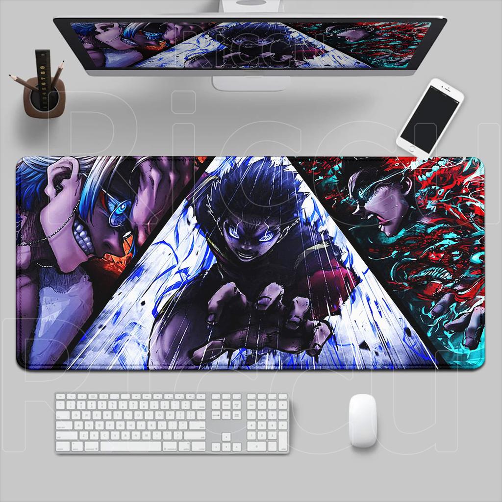 Горячий Аниме Blue Lock Коврик для мыши HD Печать Компьютерные Игроки Заблокированный Край Нескользящий Резиновый Коврик для мыши XXL 90x40см Клавиатура ПК Настольный Коврик