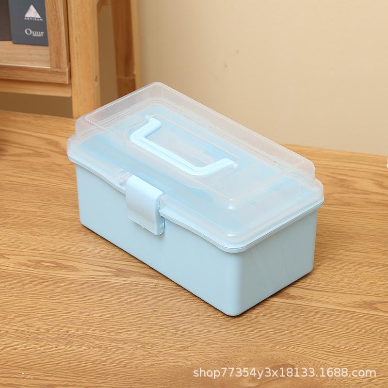 Multifunctional Thick Plastic Desktop Storage Box for Nails and Art Supplies