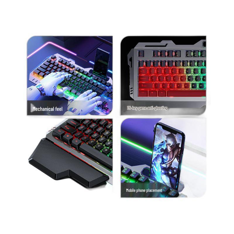 Игровой набор GX80: Проводная механическая клавиатура, мышь и гарнитура