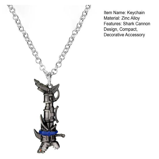 Цинковый сплав ожерелье металлический брелок акула пушка брелок коллекционный предмет рюкзаки сумки аксессуары