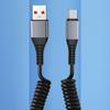 Спиральный кабель USB — USB C Кабель для быстрой зарядки Выдвижной спиральный кабель USB — USB C Легко носить Зарядное устройство для смартфона
