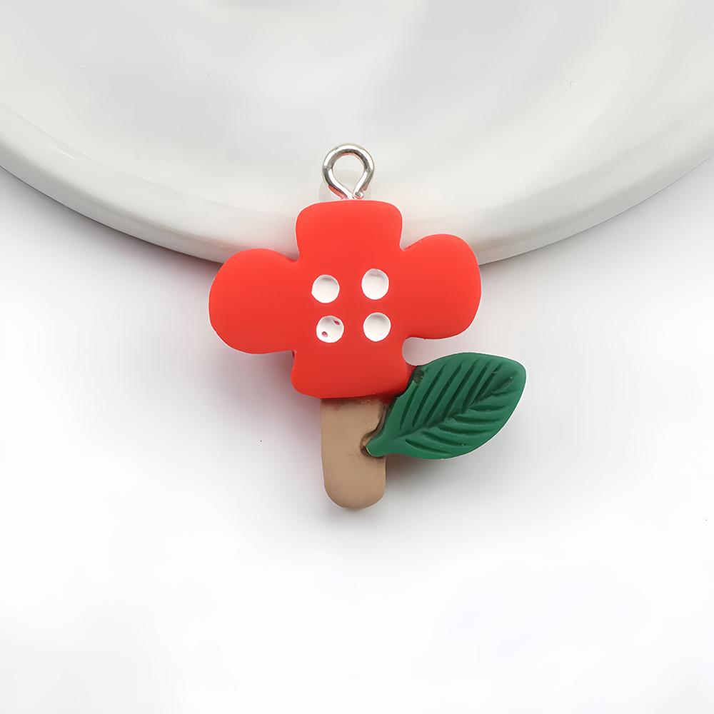10Pcs Flower Resin Charms Avocado Cactus Mushroom for DIY Earring Bracelets Necklace Keychain Pendant Jewelry Making Findings