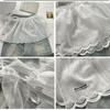 Balletcore Mini Lace Skirts Lace Up Butt Curtain Sweet White Lace Fart Curtain  Girl
