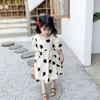 Children's Big Dot Korean Dress Summer Girl Puff Sleeve Princess Skirt Children's Skirt