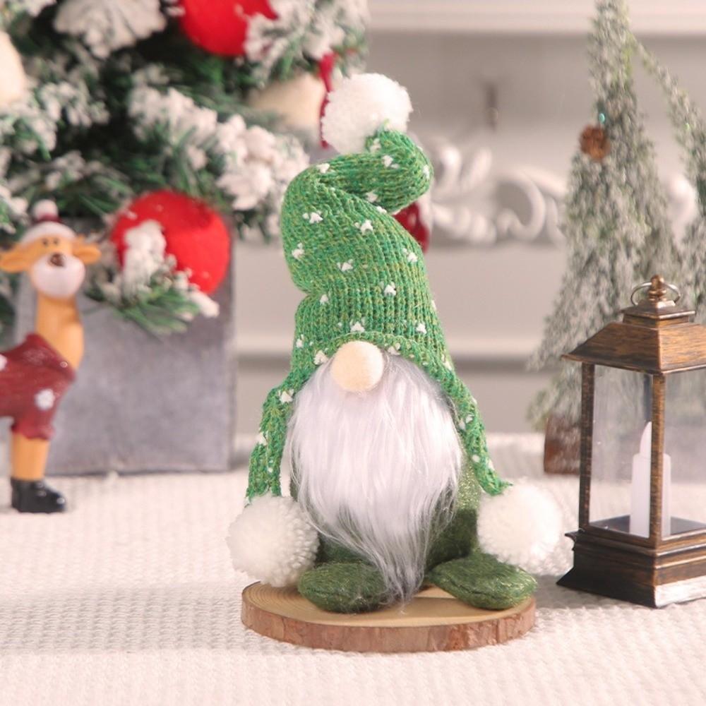 Cartoon Christmas Gnomes Doll Decor Knitted Christmas Gnomes Plush Doll Xmas Home Decor