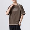 Summer American Retro Short-sleeved T-shirt for Men's New Half-sleeved Thin Print Shirt