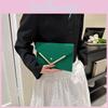 Chic Vintage Style Women's Envelope Bag In Black Green Khaki And Fuchsia For Casual Summer Outfits