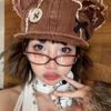 Детектив Медведь Брошенная Кукла Медведь Шляпа Женское Лицо Маленький Ретро Американский Милый Повседневный Джинсовый Берет Комик-Кон Косплей Реквизит