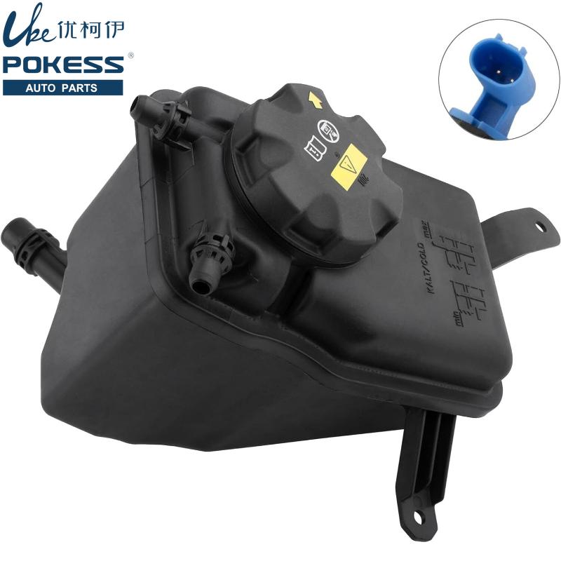 Car Engine Coolant Expansion Pot with Cover for BMW E60 E61 525i 528i 530i 535i 17137542986 17137519219 17137542986