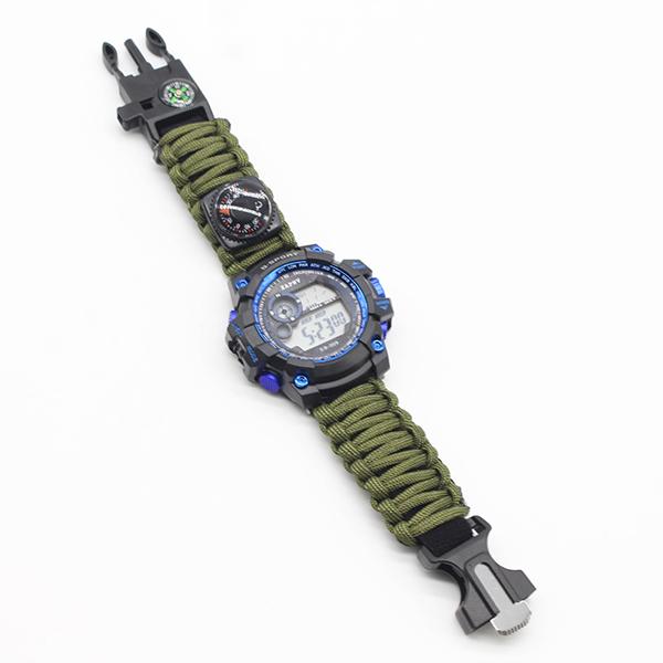 Outdoor Survival Waterproof Watch Umbrella Rope Bracelet Outdoor Camping Adventure Bracelet