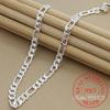 925 Sterling Silver 6mm Chain Sideways Necklace Man Woman Senior Luxury Jewelry Statement Necklace