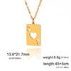 Cazador Poker Card Ace of Spades Necklaces for Men Women Stainless Steel Hip Hop Jewelry Gold Color Necklace 2026 Gift Wholesale