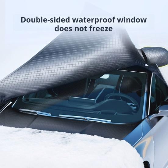 Автомобильный солнцезащитный козырек от льда, устойчивый к ультрафиолетовому излучению, водонепроницаемый, универсальный, простая установка, защита лобового стекла