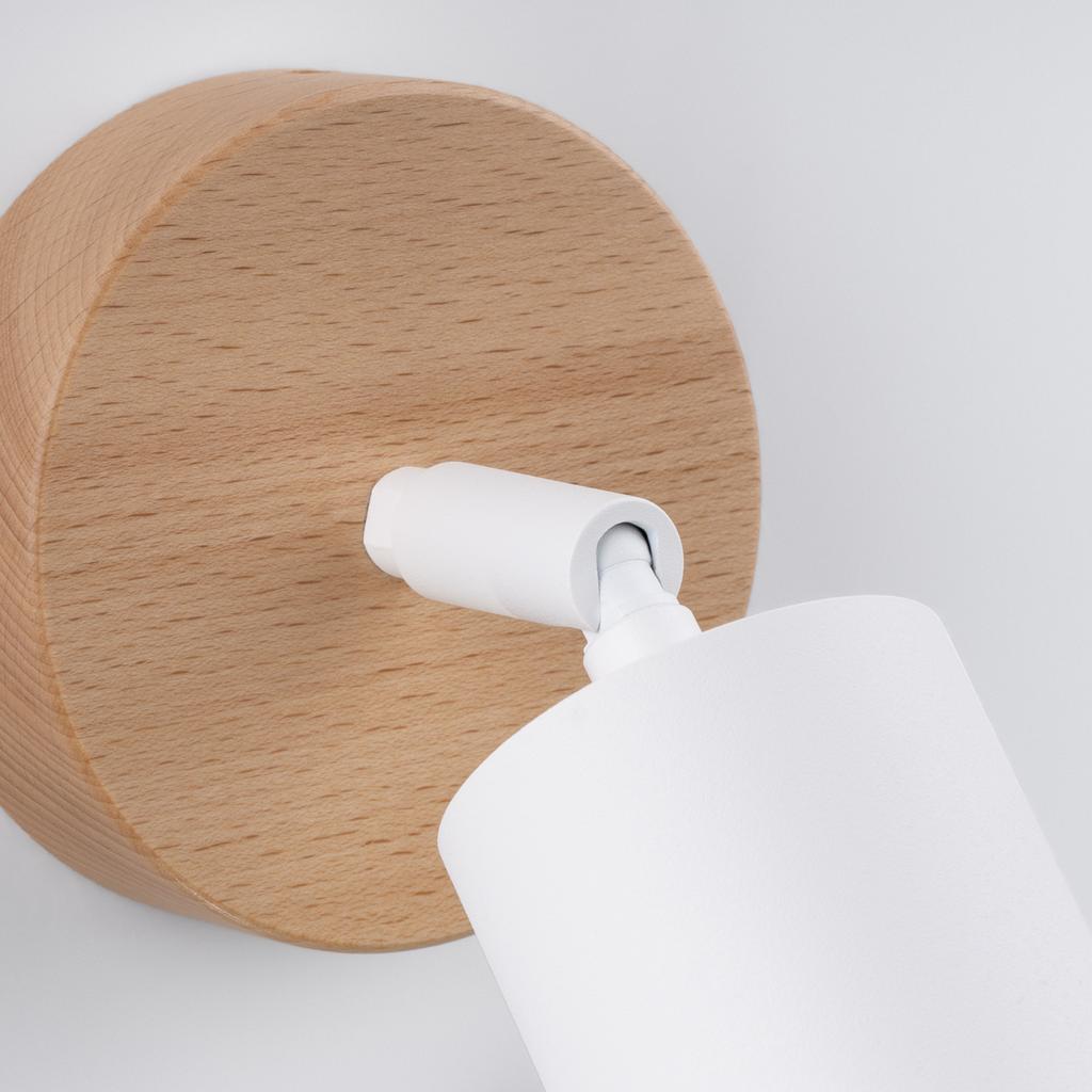 Wall lamp white spotlight with wooden reading stand VERDO 1xGU10 10W SL.1285 Sollux Lighting