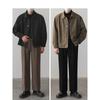 Men's Loose Fit Retro Woolen Lapel Jacket - Korean Autumn/Winter Style