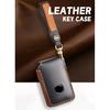 Ontto Подходит для Mazda 3 Hatchback Key Fob Shell Handmade Leather Car Key Cover для CX-5 CX-50 CX-3 CX-30 CX-9 CX-90 2020-2024 Автомобильные аксессуары Мягкие и