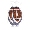 Multilayer Rugby Droplet Leather Earrings Summer Christmas Leather Earrings
