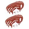 2pcs Brown White Scalp Scrubber Oval Shape Elastic Wide Long Teeth Scalp Exfoliator Shampoo Brush