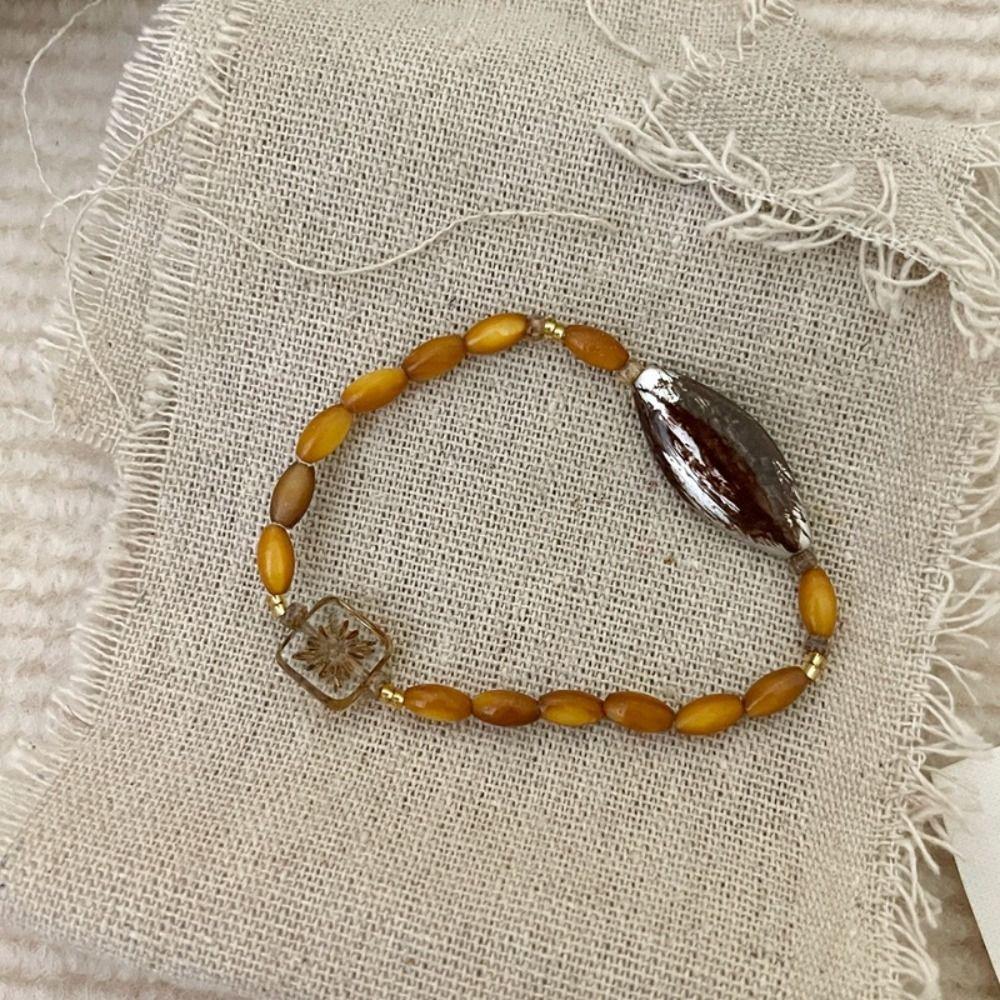 Ювелирные аксессуары Браслет из рисовых бусин Изысканный браслет с подвесками Кольцо на руку Женщины