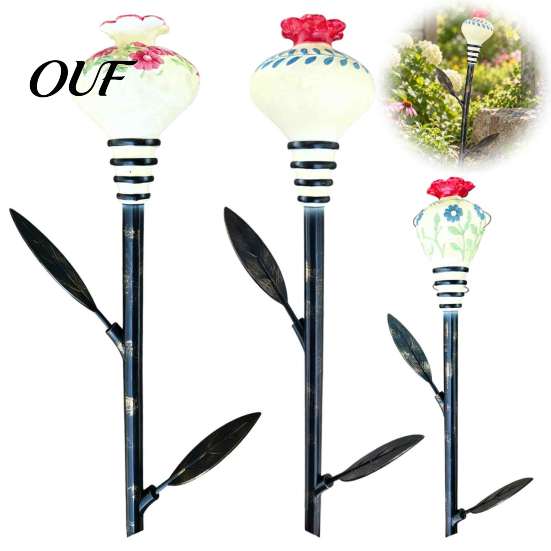 Bird Watching Supplies for Deck Hummingbird Feeder Garden Stakes, Vintage Flower Nectar Feeders, Shaped Outdoor Feeders Yard Patio Decor Landscape