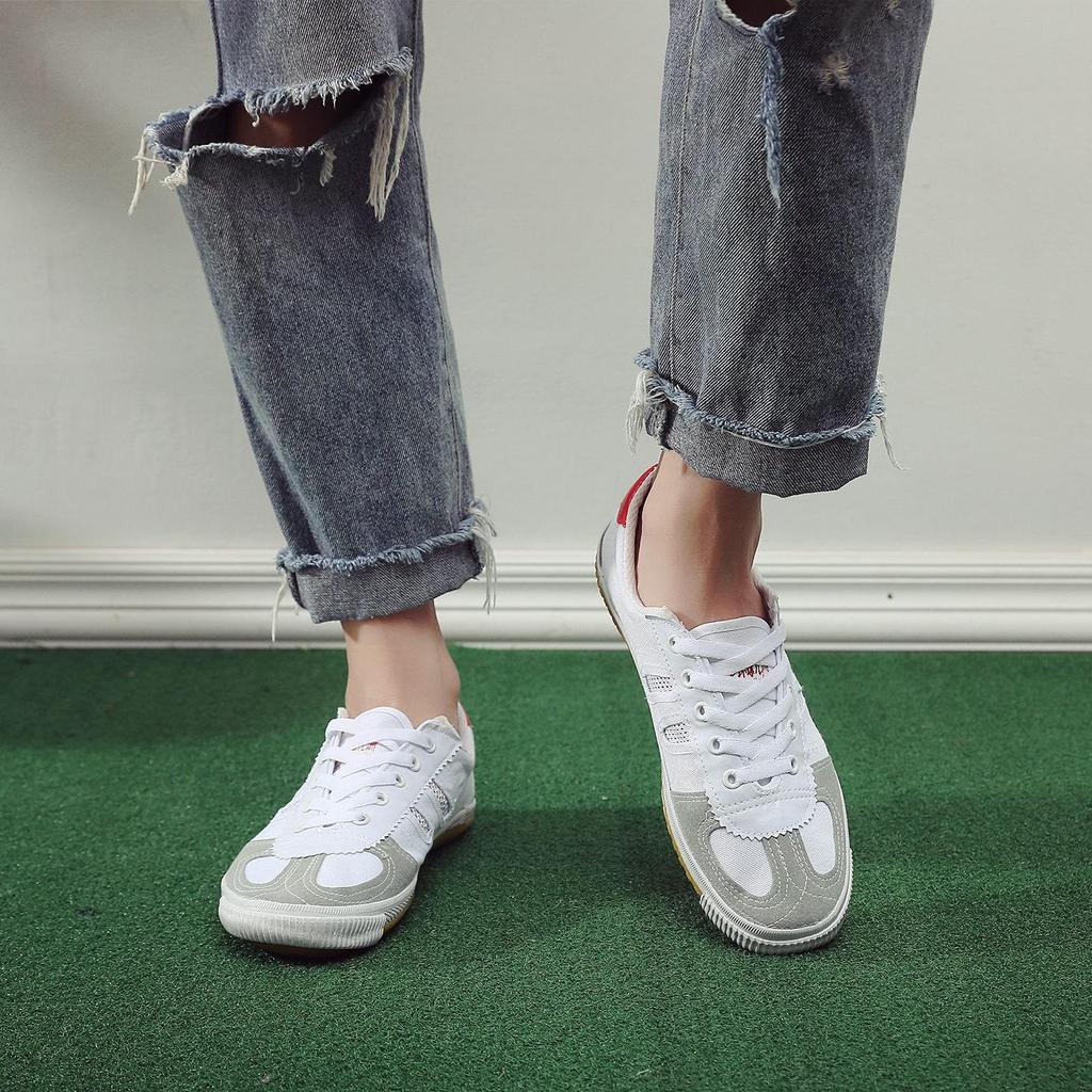 Дышащие парусиновые волейбольные и тренировочные туфли для боевых искусств с мягкой подошвой