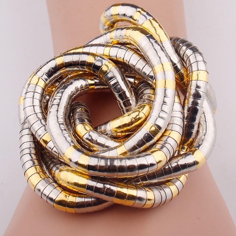 Alloy Bendable Snake Necklace Gold Color Bracelet New Flexible Choker Jewelry Accessories