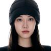 LUOESPAC Однотонная Шапка-бини с Подкладкой (черный)