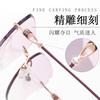 Butterfly Large Frame High-Grade Frameless Diamond Trimmed Anti-Blue Reading Glasses High Definition Fashion Young Women Reading Glasses