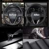 Черный чехол на руль из натуральной кожи для Toyota RAV4 2013-2018 Toyota Corolla 2014-2017 Auris 2013 2014 2015 2016
