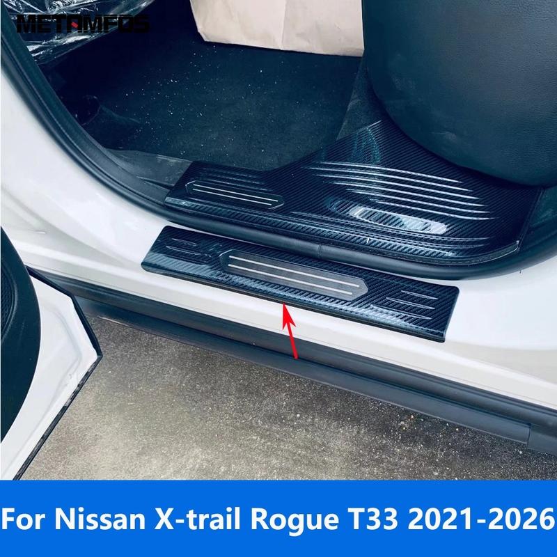 For Nissan X-trail Xtrail Rogue T33 -2025 2026 Stainless Outer Door Sill Scuff Plate Welcome Pedal Entry Guard Accessories