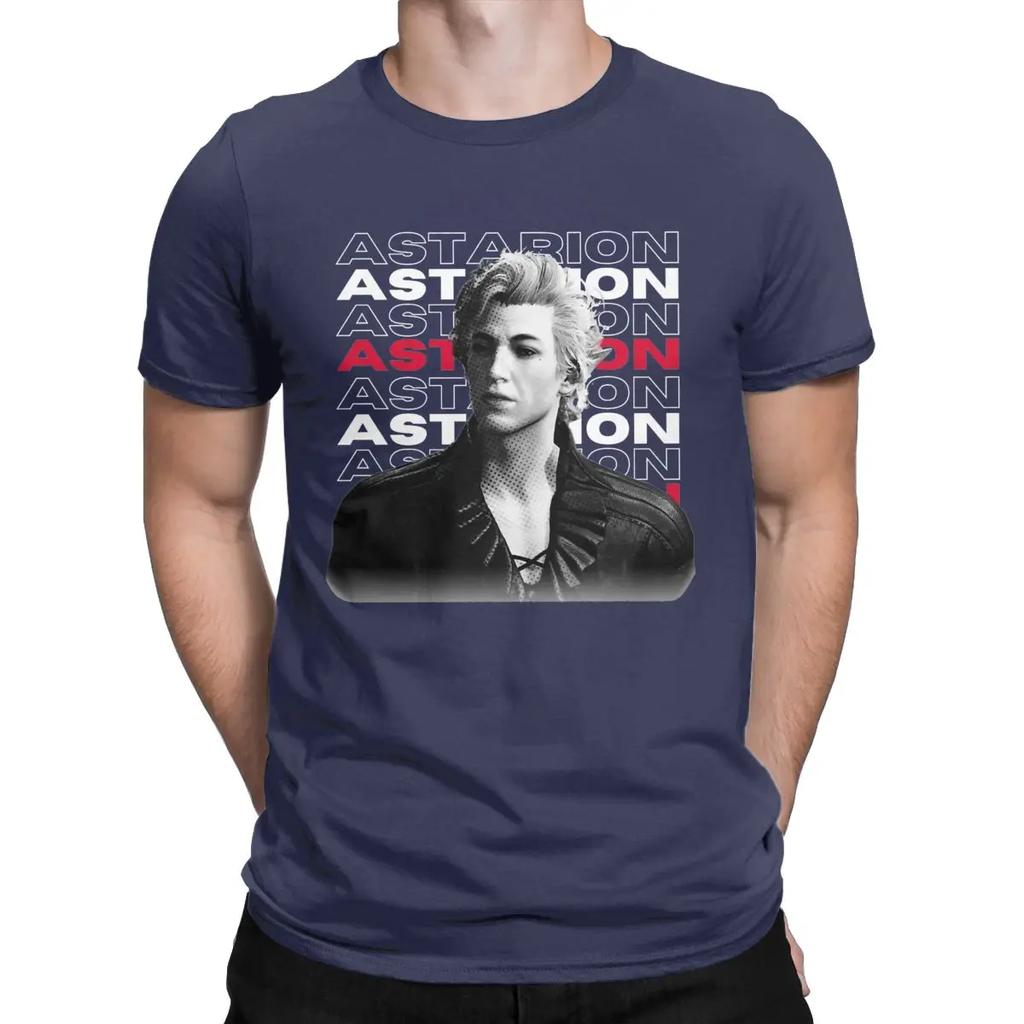 Men Baldur's Gate Astarion Sexy Vampire T Shirt Cotton Tops Casual Short Sleeve Round Neck Tee Shirt Birthday Gift T-Shirt