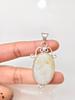 Handmade Rainbow Moonstone Pendant – Natural Gemstone Oval, – 925 Sterling Silver Pendant, Gift for Her.