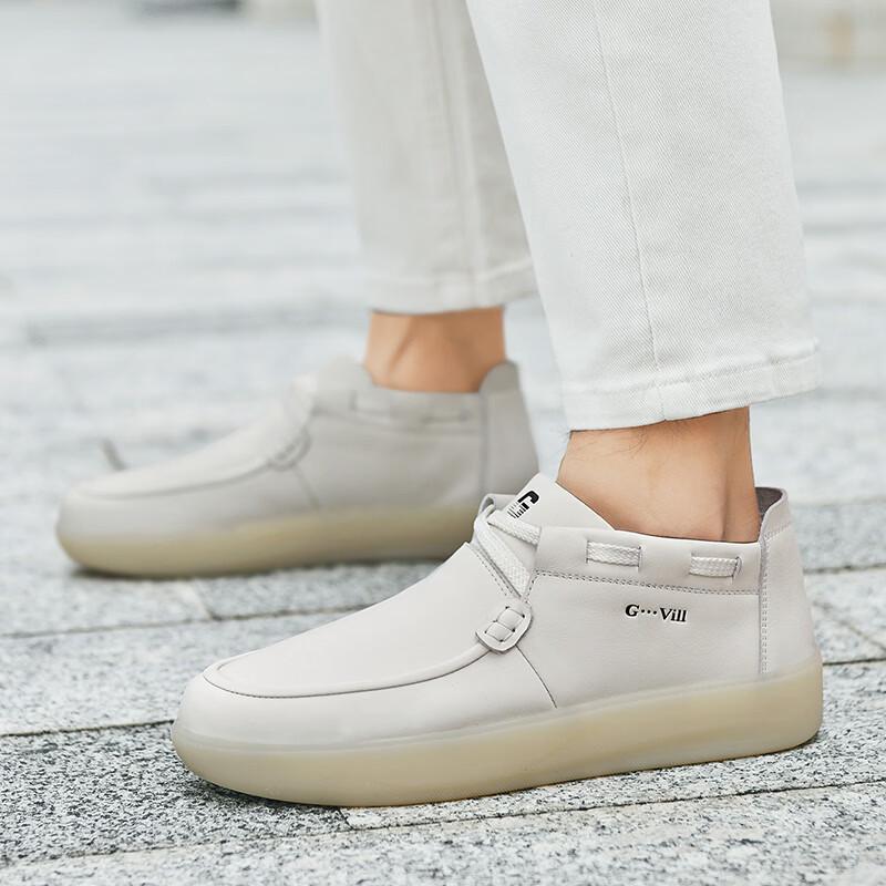 Мужские кроссовки в стиле business casual из натуральной кожи Guizhibu