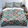 Colorful Geometric Tile Design Bedding Duvet Cover Set Duvet Cover Pillowcases (1 * Duvet Cover 2 * Pillowcases, without duvet insert)