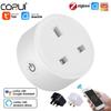 Умная вилка Corui Tuya Zigbee, стандартная розетка Великобритании, адаптер, приложение Smart Life, дистанционное управление, работает с Alexa Google Home Assistant