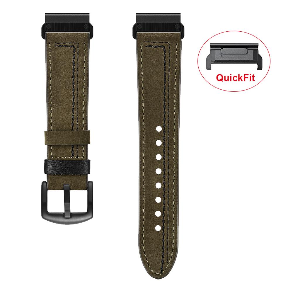Кожаный ремешок для часов QuickFit 22 мм 26 мм Для Garmin Fenix 7X 7 6 6X Pro 5 5X Plus Quatix Epix gen 2 MARQ Ремешок Браслет