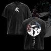 Горячее Аниме Jujutsu Kaisen Годжо Сатору Графическая Футболка Мужская Женская Одежда Выстиранная Хлопковая Футболка Повседневная Футболка Харадзюку Винтажная Футболка